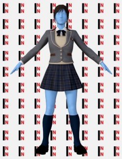 School Uniform B For Genesis 8 Female