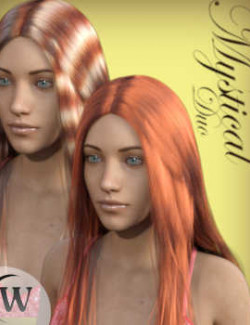 MYSTICAL DUO Hair Color Styles for Lucie Hair G8F in Daz Studio