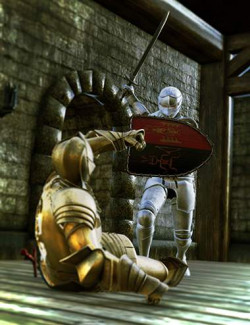 The Western Knight Fighting Poses for Genesis 8 Males