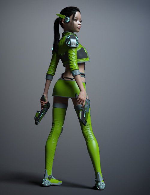 CyberPunk Outfit for Genesis 8 and  Females