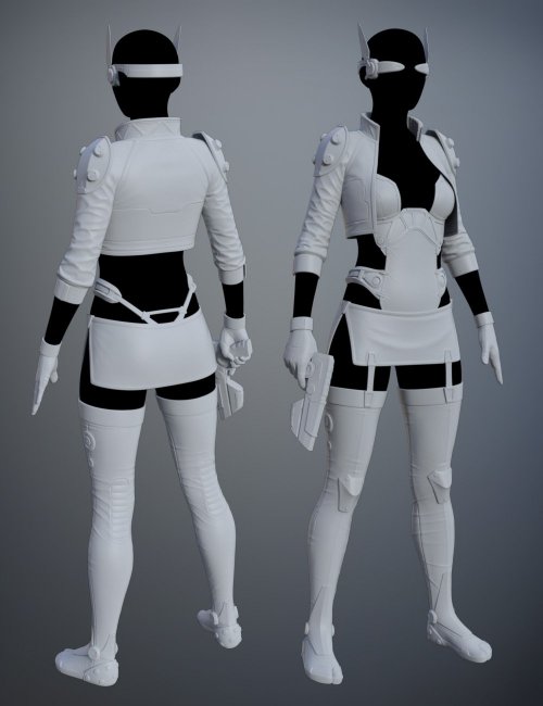 CyberPunk Outfit for Genesis 8 and  Females