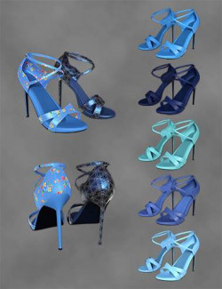 Blue Shoes for Genesis 8 and 8.1 Females