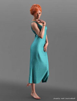 dForce Blue Dress for Genesis 8.1 Females