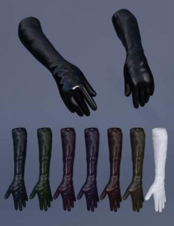 Gothic Style Outfit V2 Gloves for Genesis 8 and 8.1 Females