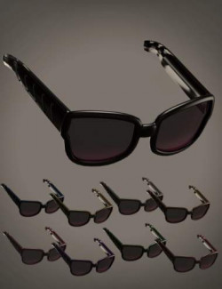 Gothic Style Outfit V4 Glasses for Genesis 8 and 8.1 Females