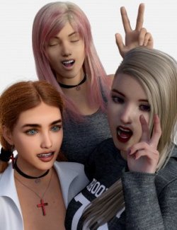 Group Selfie Pose Set One For Genesis 8 Female