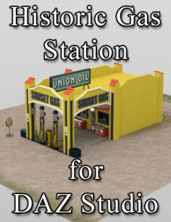 Historic Gas Station for DAZ Studio