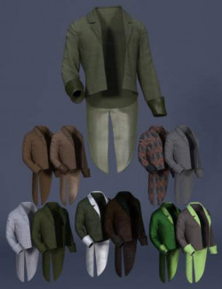 Leprechaun Outfit dForce Jacket for Genesis 8 Males