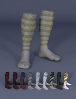 Leprechaun Outfit Socks for Genesis 8 Males