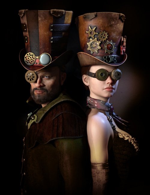 Steamy Hats and Glasses Bundle for Genesis 8