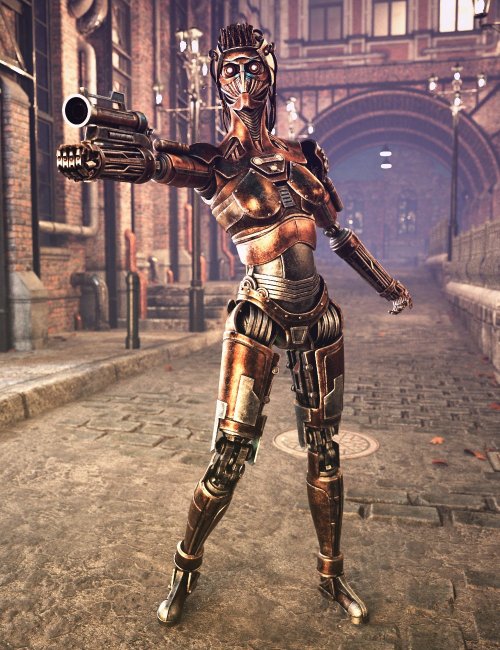 steampunk cyborg female