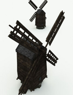 Medieval Ukraine Windmill for Poser