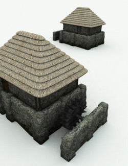 Medieval Ukraine Watermill  for Poser