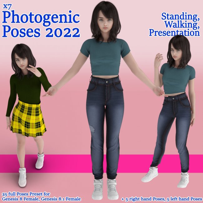 V9 - Walking Poses Daz Content by Pose Company