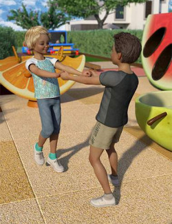 Kids Zone Poses for Genesis 8.1 Male and Genesis 8.1 Female