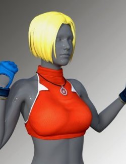KOF Blue Mary Outfit For Genesis 8 Female