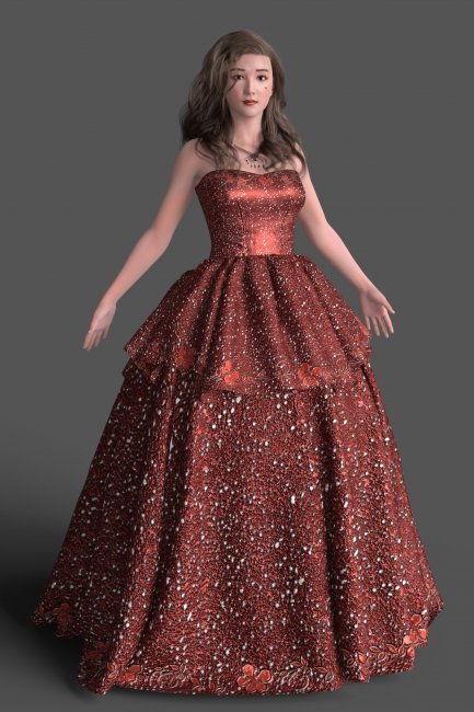 Second Life Marketplace - Apple Spice - Gown Pose 013