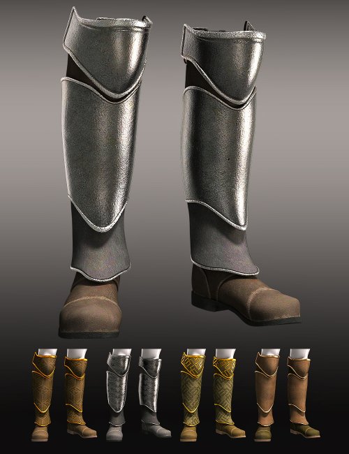 Iron Scale Armor Outfit Boots for Genesis 8 and 8.1 Males | 3d Models ...