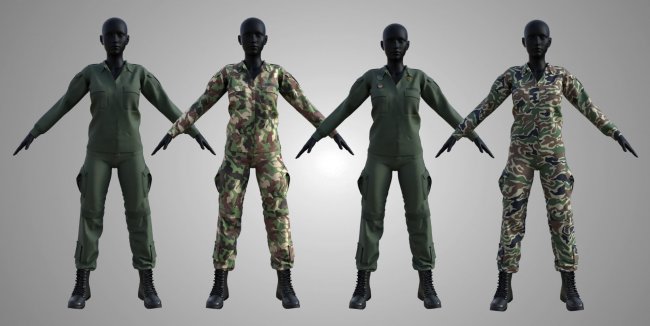FG Military Outfit for Genesis  Female