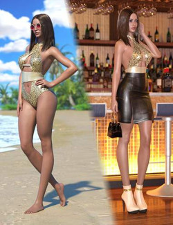 dForce Beach 2 the Night Collection for Genesis 8.1 Female