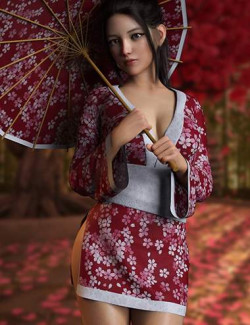 dForce Sakura Outfit Set for Genesis 8 and 8.1 Females