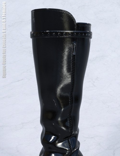 Square Boots for Genesis 8 and 8.1 Females | 3d Models for Daz Studio ...