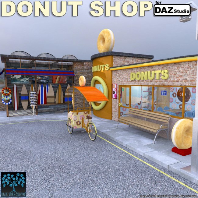 Ice Cream Parlor 3D Models BlueTreeStudio