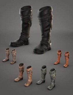 The Young Wizard Outfit Boots for Genesis 8 and 8.1 Males
