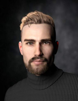 Raker Short Hair and Beard for Genesis 8 and 8.1 Males