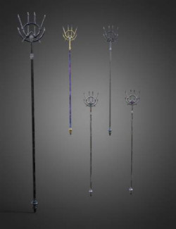 CB Luna Spell Outfit Staff for Genesis 8 and 8.1 Females