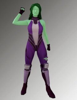 Fortnite She-Hulk Outfit For Genesis 8 Female