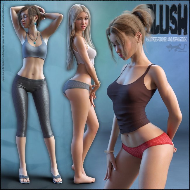 Blush Lingerie 3D Render