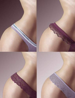 X-Fashion Lingerie Bottom 02 Set for Genesis 8 and 8.1 Females