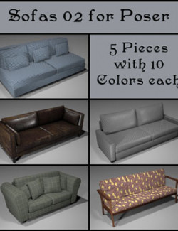 All Props Sofas 02 For Poser