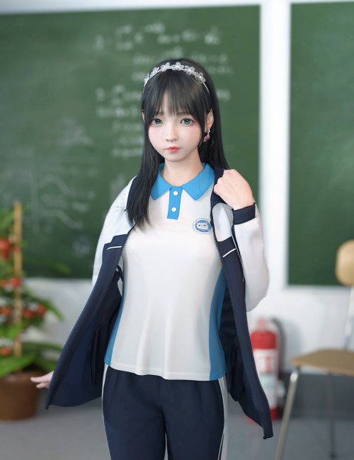 dForce SU School Uniform Bundle for Genesis 8 and 8.1 Females | 3d ...