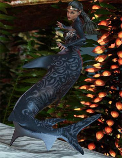 Sharkey Hierarchical Poses for Genesis 8.1 Female and FPE Shark Tail