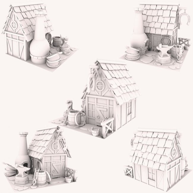 medieval blacksmith drawing