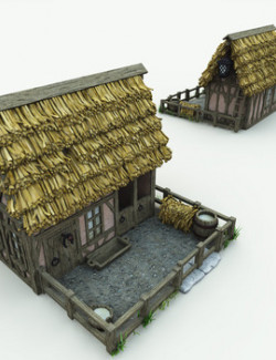 Builder Medieval Stable for Poser