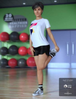 dForce Gym Class Outfit for Genesis 8 Females