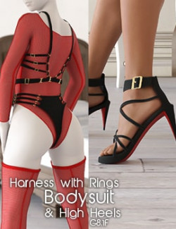 Harness with Rings, Bodysuit & High Heels for G8.1