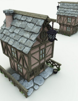 Builder Medieval Town Hall for Poser