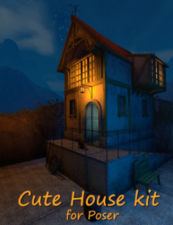 Cute House kit for Poser