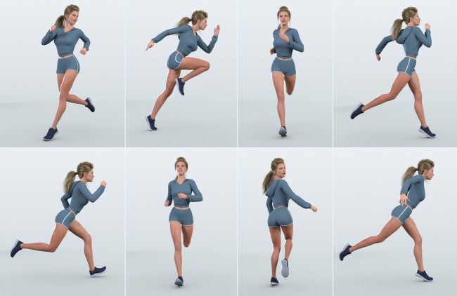 Running Poses - Female fast running pose | PoseMy.Art