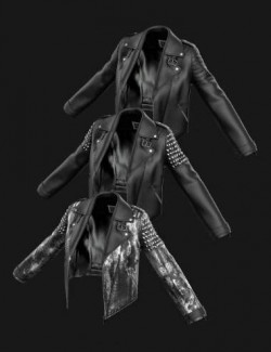 AJC Glamor Biker Outfit Jacket for Genesis 8 and 8.1 Females