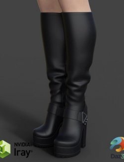 Alice Leather Boots For Genesis 8 Female