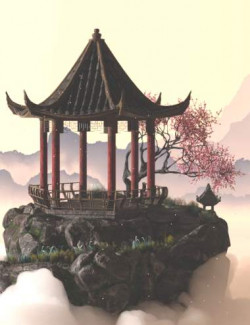 V176 Iray Pagoda Diorama