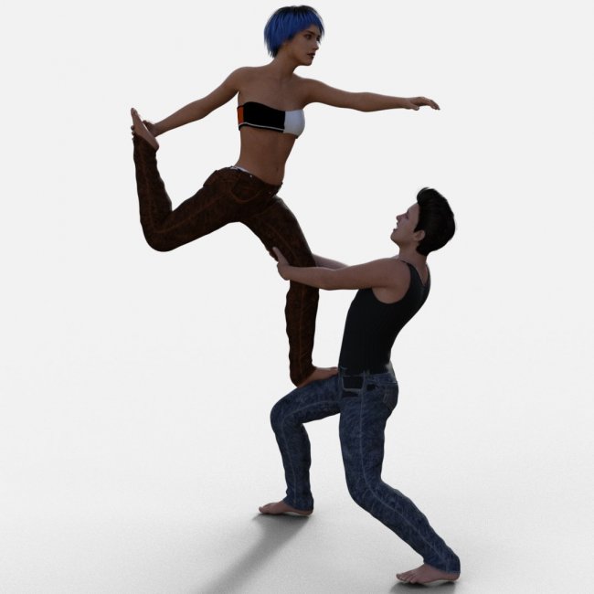Two People Pose Set Five - Daz Content by zcnaipowered