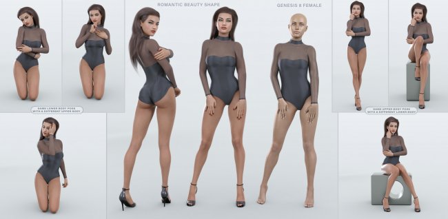 Z Stud Female Shape And Pose Mega Set 2024 - Free Daz 3D Models
