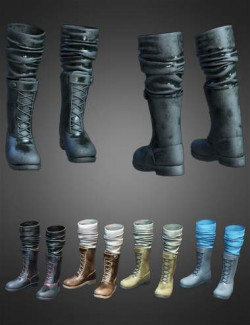 Urban Battle Boots for Genesis 8.1 Females