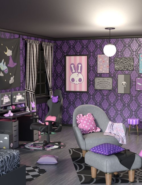 Kawaii vs Emo bedroom design